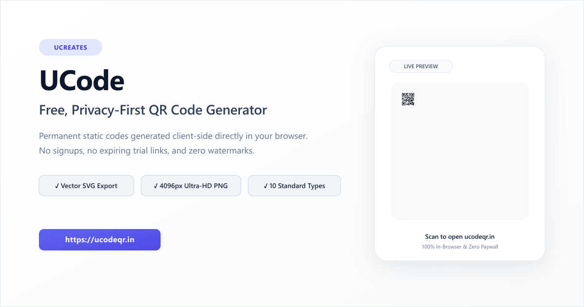 UCode Live QR Generator Preview